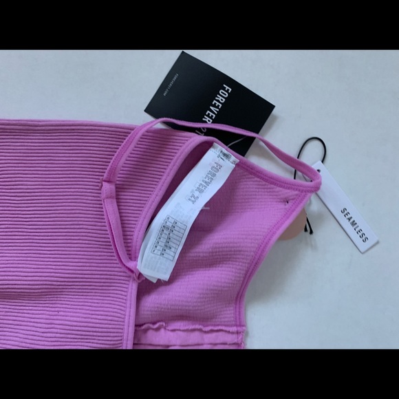 Forever 21 Sport Bra Long Line Violet Purple Pink - Picture 8 of 9